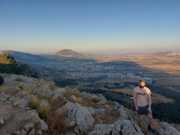 Man standing on a mountain in Israel